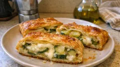 Torta salata zucchine e mozzarella: la sfoglia croccante che piace a tutti