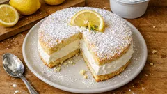 Torta gelato al limone senza gelatiera: il “gelato furbo” allo yogurt che resta cremoso